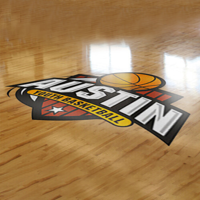 custom shape floor adhesive anti slip logo design